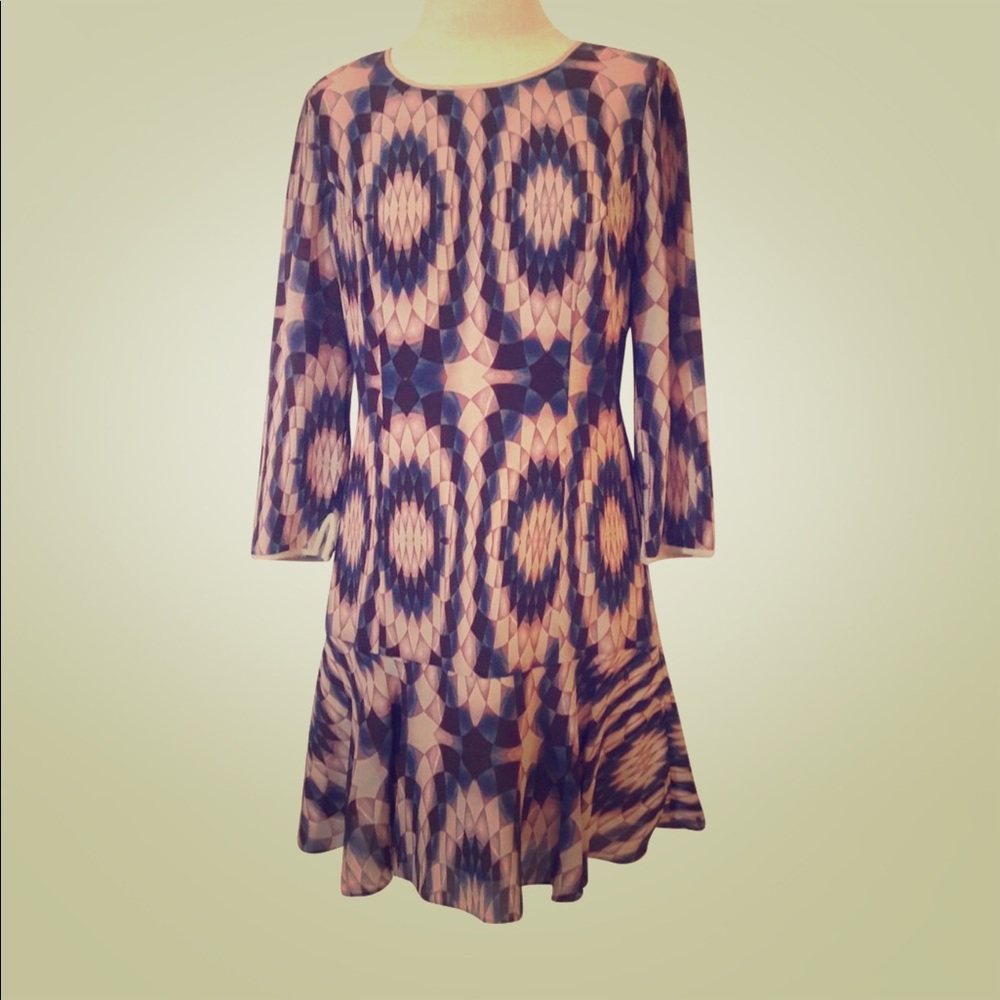 Reiss Geometric Printed Dress